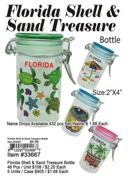Florida Shell and Sand Treasure Bottle